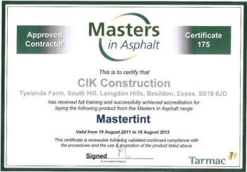Masters in Asphalt - Approved Contractor