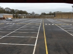 Ford UK HQ Sunday Line Marking in readiness for staff on Monday Morning