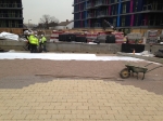 Priora self draing paving system to podium